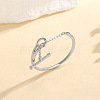 OT Clasp 925 Sterling Silver Adjustable Finger Rings for Women FS-WGF9FBF-01-4