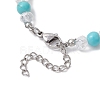 Synthetic Turquoise Beads Stretch Bracelets for Women BJEW-TA00601-4