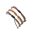 3Pcs Natural Elephant Skin Jasper & Synthetic Hematite Beaded Braided Bead Bracelets for Men Women BJEW-JB12546-4