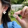Alloy & Imitation Pearl Stud Earrings WG82C49-01-2