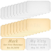 20Pcs 2 Colors Self-adhesive 201 Stainless Steel Type Business Cards AJEW-UN0002-30B-1