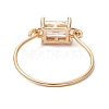 Transparent Glass Finger Rings RJEW-JR00869-01-4