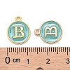Golden Plated Alloy Enamel Charms ENAM-S118-05B-3