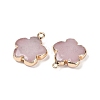 Natural Rose Quartz Pendants G-P566-01G-10-2