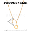 1Pc Letter & Heart Stainless Steel Lariat Necklaces for Women NJEW-LP0002-87G-C-2