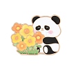 Panda with Jasminum Nudiflorum Enamel Pins JEWB-L028-02G-03-1
