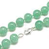 Natural Malaysia Jade Beaded Necklaces NJEW-S405-18-2