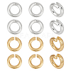 12Pcs 2 Styles 925 Sterling Silver Open Jump Rings STER-PH0004-62-1