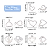 150Pcs 5 Style 304 Stainless Steel Open Pendants STAS-UN0030-54-5
