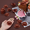 30Pcs Plastic Mini Western Cowboy Cowgirl Hat FIND-PH0027-72-3