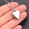 Women's Stainless Steel Enamel Heart Wing Memorial Urn Necklace for Ashes PW-WGC3FA3-01-3