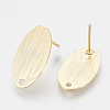 Brass Stud Earring Findings X-KK-Q750-064G-2
