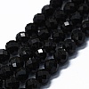 Natural Black Tourmaline Beads Strands G-G927-46-1