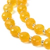 Natural Yellow Agate Beads Strands G-B153-B03-4
