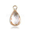 Faceted Glass Pendants FIND-WH0097-40D-G-1