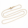 Vacuum Plating 304 Stainless Steel Coreana Chain Necklace NJEW-S420-006D-G-3