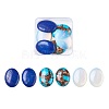 Opalite & Natural Lapis Lazuli & Dyed Synthetic Turquoise Cabochons G-JP0001-14-4