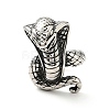 316 Stainless Steel Snake Finger Ring RJEW-C030-05A-AS-1