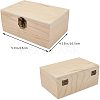 Unfinished Pine Wood Jewelry Box CON-WH0072-09-2