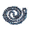 Electroplate Glass Beads Strands EGLA-T021-11G-2