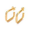 Rack Plating Brass Rectangle Stud Earrings EJEW-R151-04G-1