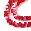 Frosted Transparent Glass Beads Strands GLAA-N054-4mm-06-3