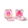 Two Tone UV Plating Rainbow Iridescent Acrylic Beads TACR-D010-04-4