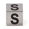 Tarnish Resistant 201 Stainless Steel European Beads STAS-M058-01S-P-1