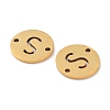 PVD Vacuum Plating 201 Stainless Steel Hollow Flat Round Links FIND-R149-03S-G-2