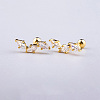 Brass Pave Clear Cubic Zirconia Cartilage Earrings FS-WGEDAE7-18-1