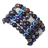 Round Gemstone Beaded Stretch Bracelets BJEW-JB11005-5
