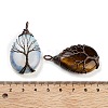 Mixed Gemstone Copper Wire Wrapped Tree Pendants FIND-A043-06-3