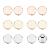 6 Pairs 3 Colors Brass Cufflink Settings FIND-FH0010-31-1