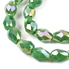 Opaque Solid Color Electroplate Glass Beads Strands EGLA-N013-P4mm-B04-3