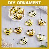 12Pcs 3 Colors Bees Silicone Focal Beads JX658A-4