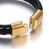 Leather Braided Cord Bracelets BJEW-E352-07G-3