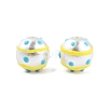 Spot Pattern Opaque ABS Plastic Imitation Pearl Enamel Beads KY-G020-02D-2