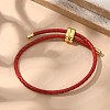 Leather Braided Cord Bracelets BJEW-G675-06G-15-9