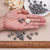 Printed Natural Wooden Beads WOOD-TA0001-57-8