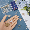 24Pcs 2 Colors Alloy Rhinestone Pendants ALRI-SC0001-46-3