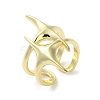 Brass Star Open Cuff Ring for Women RJEW-A042-01A-1