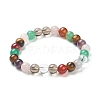 Natural Mixed Stone Beaded Stretch Bracelets BJEW-A117-C-39-2