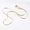 Brass Snake Chain Necklaces MAK-L009-01G-2