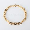 Ion Plating(IP) Rectangle 201 Stainless Steel Chain Bracelets BJEW-N240-06G-6
