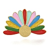 Flower Enamel Finger Rings RJEW-M023-03G-01-2