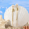 Natural Baroque Pearl Stud Earrings EJEW-Z041-06G-4