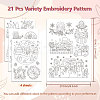 4 Sheets 11.6x8.2 Inch Stick and Stitch Embroidery Patterns DIY-WH0455-237-2