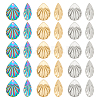 DICOSMETIC 30Pcs 3 Colors 304 Stainless Steel Pendant STAS-DC0012-42-1