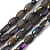 Electroplate Frosted Glass Beads Strands EGLA-S193-01A-C-3