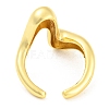 Brass Wave Open Cuff Rings RJEW-Q781-07G-3